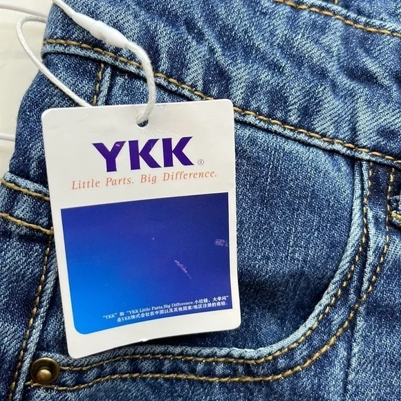 YKK Jeans Wide Leg High Rise NWT Size L - Picture 9 of 16